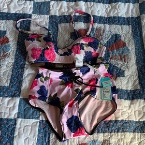 NWT Seafolly AUS (4) High Waisted Vintage Bikini